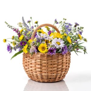 Корзина с полевыми цветами